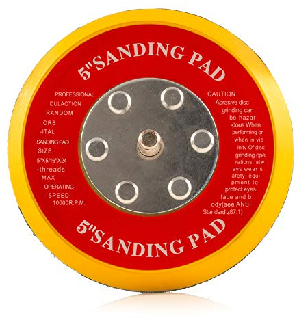 Glass Polish, 12703, Platorello a doppia azione per levigatrice con velcro, 5/16-24, diametro 125 mm