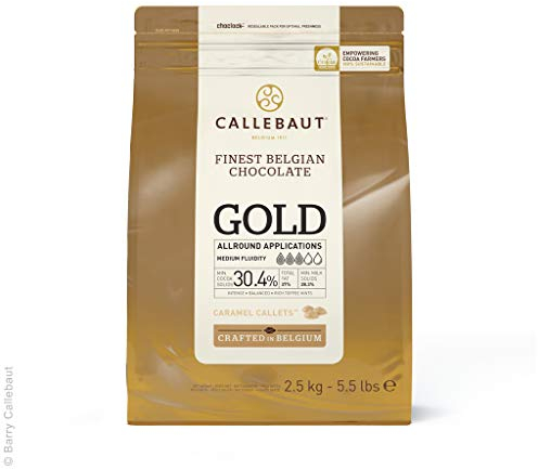 Callebaut Gold 30,4% - Gocce di Cioccolato Bianco al Caramello (callets) 2,5kg