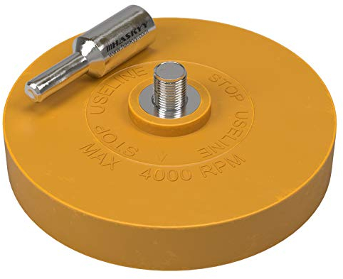 HASKYY Folienradierer 1x mit Adapter, Professionelles Entfernen von Folien und Kleberesten an Fahrzeug, Auto oder Motorrad, Gummi, ERASER