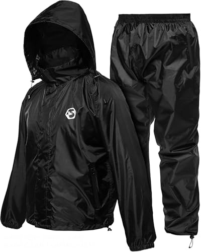 Foxelli Tuta antipioggia impermeabile, resistente, traspirante, leggera, per uomini e donne, perfetta per moto, golf, pesca