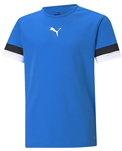 PUMA Unisex Kinder Teamrise Jersey Jr Shirt, Electric Blue Lemonade-puma Black-puma White, 116 EU