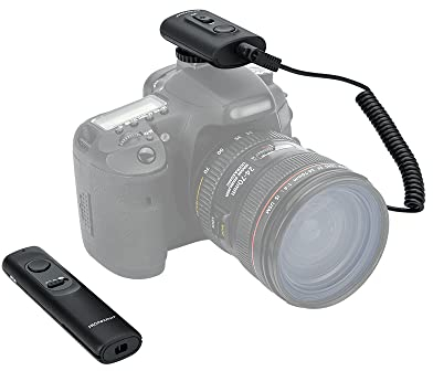 PROfezzion 165ft Disparador de Control Remoto Inalámbrico para Canon EOS R5 R5 Mark II R1 5D Mark IV III II 6D Mark II 7D Mark II 5Ds R 1Dx Mark III II 1Ds Mark III 50D 40D 30D 20D Cámara y Más