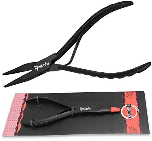 Manjushri Precision 6 Inches Fish Pin Bone Pliers Tweezers for Removing, Plucking and Pulling Pin Bones (Black)