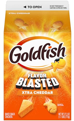 Goldfish Flavor Blasted Xtra Cheddar Cheese Crackers, 27.3 oz Carton