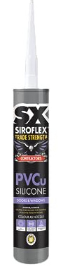 Siroflex PVCu Silicone Clear 300ml, PVC Windows, Doors & Roofline | Specially formulated for PVCu. UV, water & moisture resistant. Ideal for windows, doors & roofline