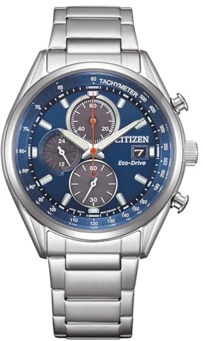 CITIZEN Orologio analogico al quarzo da uomo con cinturino in acciaio inox CA0459-79L, Blu, Bracciale