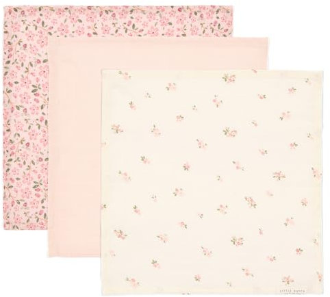 Little Dutch Mundtücher Spucktücher Mulltücher Musselin 3er Set (25x25 cm) Baumwolle rosa - Fairy Garden