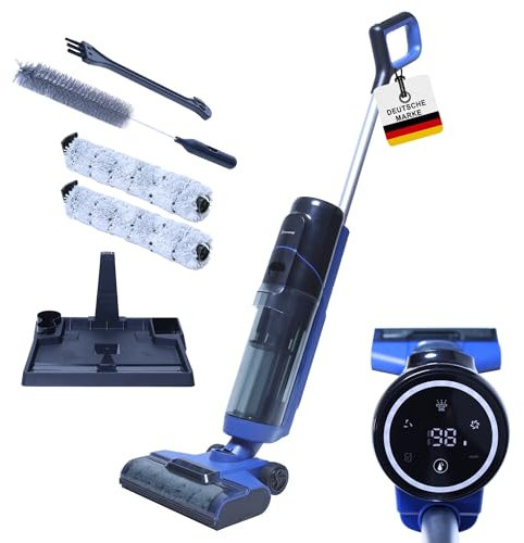Sommertal W2 Akku Wischsauger | Nass Trockensauger | Waschsauger kabellos | Staubsauger Saugwischer | 0,5h Laufzeit | Zubehör HEPA-Filter, Ladestation