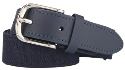 Secroma Ceinture Élastique pour Garçons - Ceinture Enfant Ajustable avec Boucle Ardillon en Métal Argenté pour Adolescents 6-16 ans