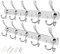 GlazieVault Coat Hooks for Wall - Stainless Steel Racks (2 Pack) - Heavy Duty Wall Mounted - Premium Design Rust Free Hanger Wall for Robe and Clothes