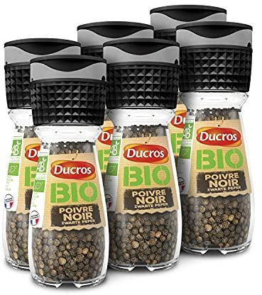 DUCROS - Moulin Poivre Noir Bio 30 g - Lot de 6