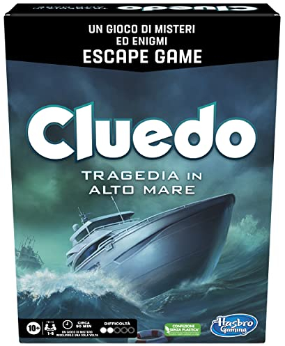 Cluedo Escape Tragödie auf Hoher See, Rätselspiel, Escape Game, Rätselspiel, Rätselspiel, Brettspiel für Familien ab 10 Jahren, 1-6 Spieler
