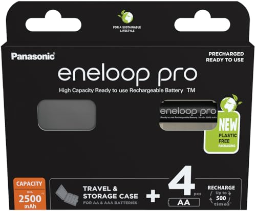 Akku Panasonic Eneloop PRO Black R6 / AA pro BK-3HCDE (min. 2500 mAh) 4 (+Box) pcs 5410853065036