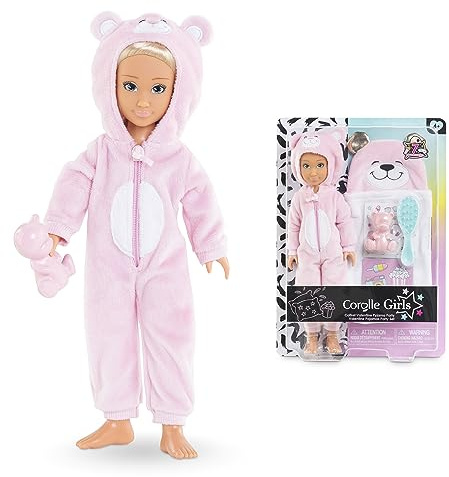 Corolle Girls - Coffret Valentine Pyjama Party, poupée Mannequin, 7 Accessoires, 28cm, dès 4 Ans, 9000600190