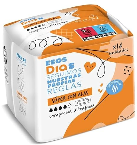 DIA ESOS DÍAS compresas ultrafinas super con alas paquete 14 uds