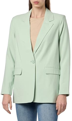 VERO MODA Vmcarmen Ls Loose Blazer Noos Longblazer, Silt Green, XL Femme