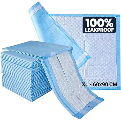 LUXEVITA Alèses Jetables Incontinence 60x90cm - Matelas Absorbant avec Onglets Auto-adhésifs - Protection de Lit pour Bébé, Enfant, Adulte (1 Paquet de 30)