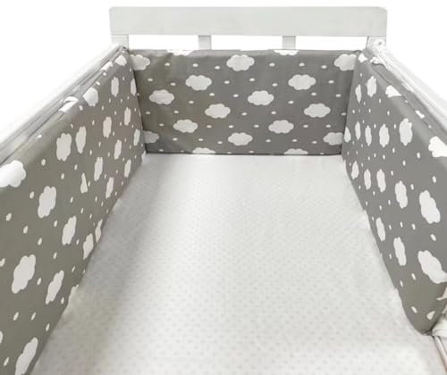 Evimstil Baby Bettumrandung Nestchen Babybett Umrandung Bettumrandung Babybett, Umrandung Babybett, Babybett Umrandungen, Nestchen Babybett Kinderbett Umrandung, Größe: ca. 30x200cm B