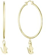 Lacoste Creolen Für Männer und Frauen Kollektion CROCODILE aus Edelstahl mit einem Charm in Form eines Krokodils - Erhältlich aus Gold oder Silber