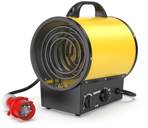 DAHTEC 5000W Portable Electric Fan Heater Industrial Space Heaters - Thermostat & Overheat Protection - Ideal for Construction Site, Garage, Greenhouse