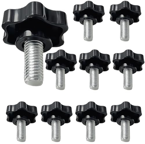 Jetstream 10 Pièces M8 x 30mm Vis de Serrage, Vis Papillon M8, Bouton de Serrage 30mm, Bouton Moleté à Filetage, pour Mécanique, Équipements, Meubles, L'industrie, Machines-Outils