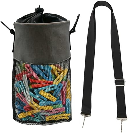 Borsa per Mollette,Borsa per Mollette da Bucato con Gancio,Borse per Grande Porta Mollette da Bucato con Chiusura a Cordoncino per Riporre,per Interni ed Esterni