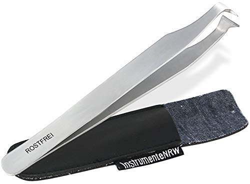 Pince à arêtes de poisson Acier inoxydable Pincette de cuisine avec étui 11 cm