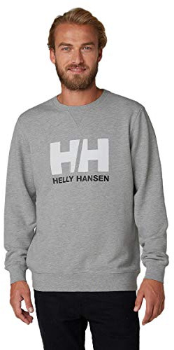 Helly Hansen Men's HH Logo Crew Sweat, Grey Melange, XL