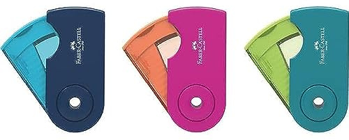 FABER-CASTELL Einfachspitzdose SLEEVE MINI, sortiert, Sie erhalten 12 Stück