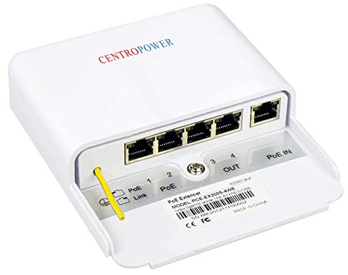 CENTROPOWER Outdoor 5 Port PoE Switch/Extender/Booster