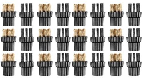 JECOMPRIS 24 Pcs Steam Cleaner Brush Replacement Heads Multi-Function Household Cleaning Machine Accessories Durable Mop Parts for Home and Office Use