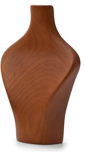 Woodten Solid Wood Jewelry Bust Necklace Display Showcase Jewelry Necklace Stand Display Holder(H8.07)
