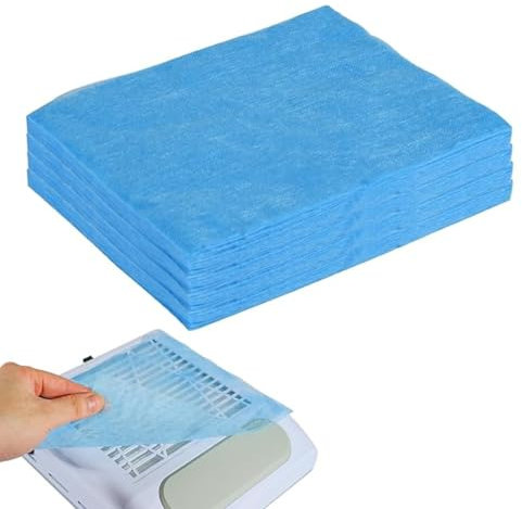 Lot de 100 feuilles de papier filtrant pour collecteur de poussière d'ongles – Filtres collecteurs de poussière pour la maison et le salon, lingettes respirantes, non tissées, compatibles avec Melody
