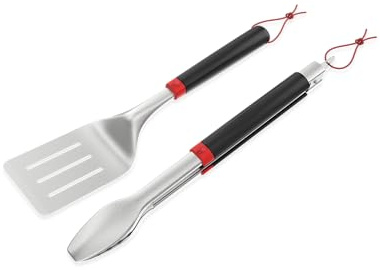 Weber grill set/two-piece, consists of grill tongs & turner, comfortable handle, dishwasher safe (3401326)