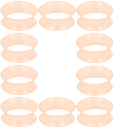 Yaalozei 0G Flesh Skin Silicone Gauges Tunnels Plugs Earrings for Ears 0 Gauge Stretching Kit Rubber Ear Soft Tunnel Plug Plastic Double Flare Gauges Size 8mm Piercing Jewerly Women Men 5/16 inch