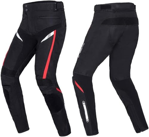 JuanNest Pantaloni da Moto Uomo con Protezioni, Pantaloni Protettivi, da Uomo per Motociclismo A Tutte Le Stagioni, Abbigliamento Protettivo per Motociclisti con Fodera Termica Rimovibile B,L