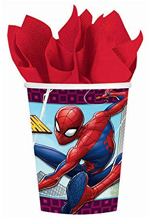 Spider-Man Webbed Wonder Cups - 9 oz. (6 Packs of 8) - Vibrant & Disposable Superhero Party Cups - Perfect for Themed Celebrations, Kids & Fans (48 Total Count)