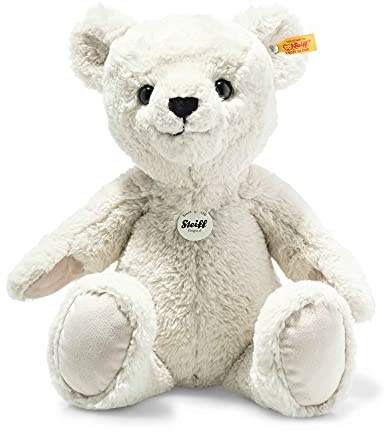 Steiff Kuscheltier Heavenly Hugs Benno Teddybär, Süßes Stofftier mit Kunststoffaugen, Kinder, Jungen & Mädchen, Plüschtier 42 cm, Creme, 113727