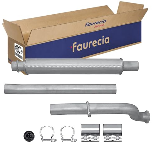HELLA 8LB 366 021-401 Silenziatore anteriore, Easy2Fit® Kit, anteriore, a tre pezzi/in tre parti, Kit con parti annesse
