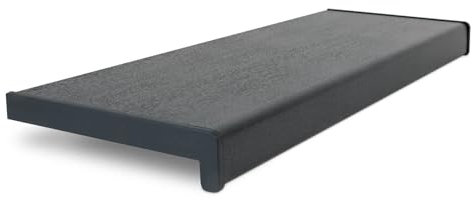 HausFux Fensterbank innen Kunststoff | PVC nach Maß inkl. Seitenabschlüsse (Graphit, T x L | 15 x 100 cm)