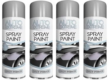 PNJB All Purpose Grey Primer Spray, Spray Paint, Perfect Finish, Long Lasting Adhesion, Fast Drying Solution, Interior/Exterior, All Purpose Grey Primer 250Ml (4 Pcs)