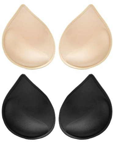 XMNIVATE 2 Pairs Of Push-Up Bra Breast Pads, Bra Inserts, Bra Cups, Breathable Cotton Bra Cups, Bra Pads