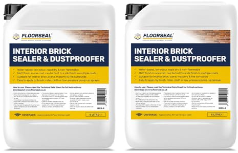 Interior Brick Sealer & Dustproofer - Seal, Dustproof & Protect Interior Brick & Masonry (10 Litre)