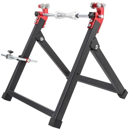 Qudinip Soporte de Equilibrador de Ruedas de Motocicleta, Soporte de Tráneos Ajustable de Acero de Acero Pesado con Conos de Centrado, para Ruedas UTV de ATV de Bicicleta de Tierra
