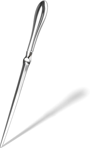 Silvery Metal Letter Opener – Envelope Knife with Polished Finish, 1-Pack Paper Cutting Tool