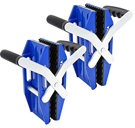 Abrazadera de dos manos for losas de piedra: herramienta de elevación robusta for mármol, granito, vidrio y azulejos, capacidad de carga de 220 kg.(2Pieces)