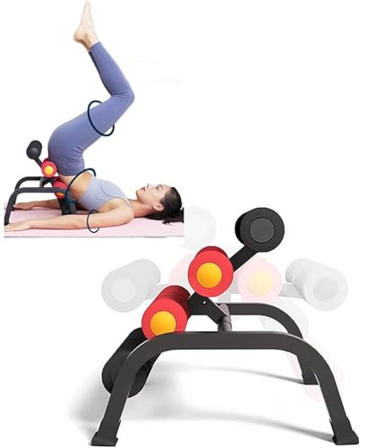 WYWY Table d'Inversion Mini - Rouleau de Massage Dorsal pour Étirements, Abdominaux, Exercice, Capacité 180 kg
