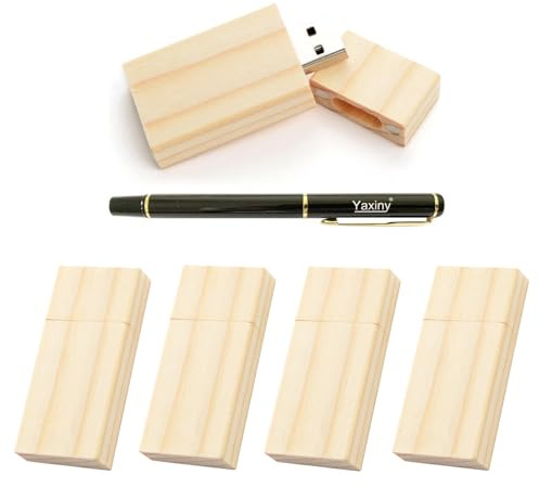 Yaxiny 5-pack rektangel trä 2.0 USB minne USB-minne sticka med trä (2,0/16 GB)