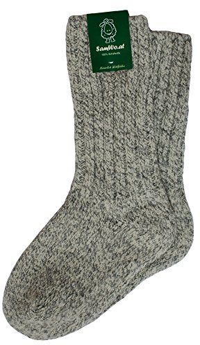 SamWo, 100% calcetines de lana de oveja, calcetines gruesos y cálidos de invierno como tejidos a mano