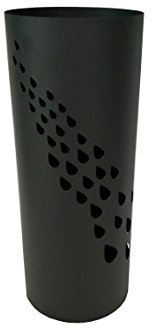 King Collection King Home P1817234 PORTAOMBRELLI Tondo Nero Drops, Nero, 18x18x46 cm